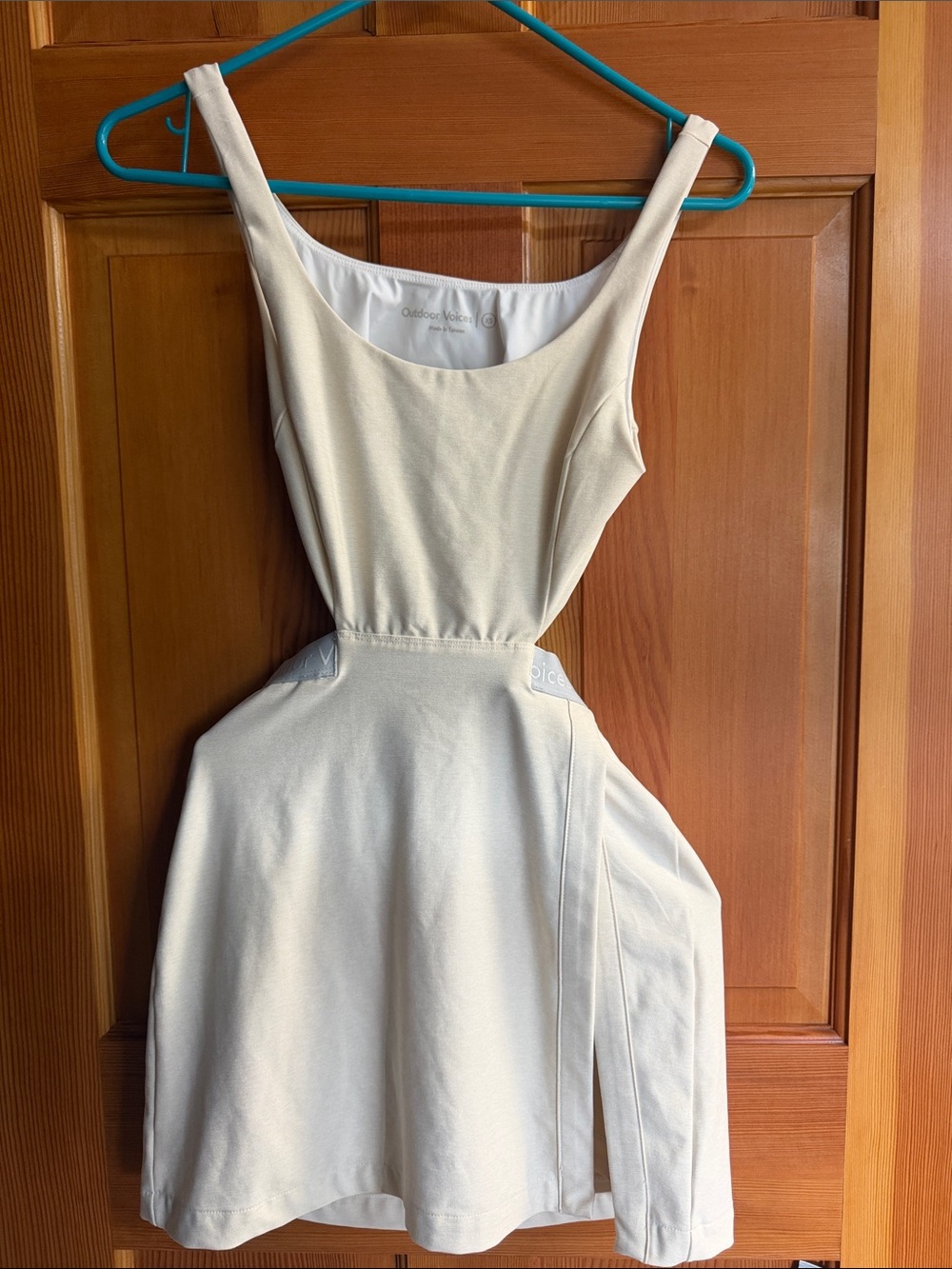 Outdoor Voices Court Dress Cream Cutout Tennis Skort